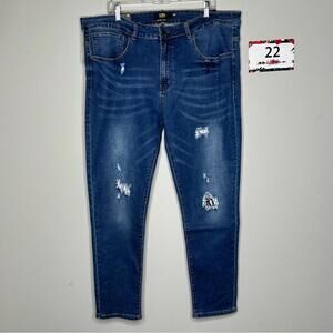 L&B size 22 mid rise skinny jeans snake print patch denim